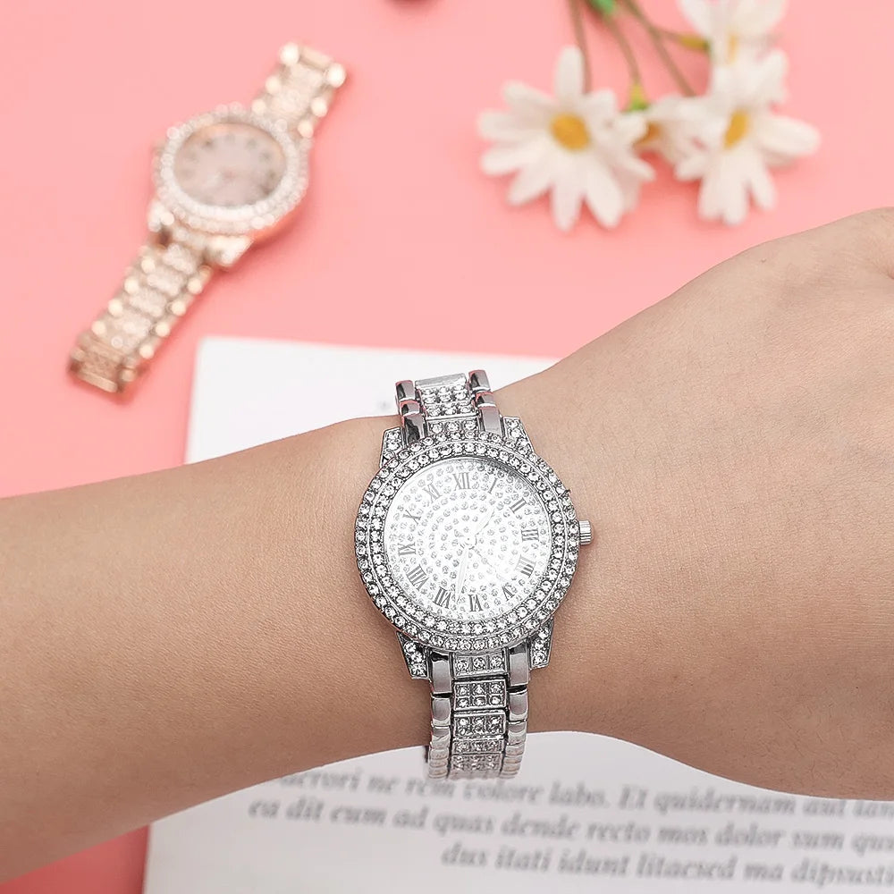 Luxus-Diamant-Stahl-Watches-Bracelet-Ladies-Quartz-Watch-Rose-Gold-Womens-Wristwatch-Shiny-Crystal-Reloj-Mujer