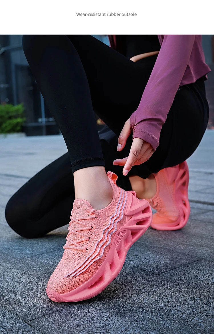 Herren Sneakers Leicht Laufschuhe Atmungsaktiv Mesh Komfortabel EVA Dick Sohle Rutschfest Tennis Walking Weiß Schuhe Für Männer