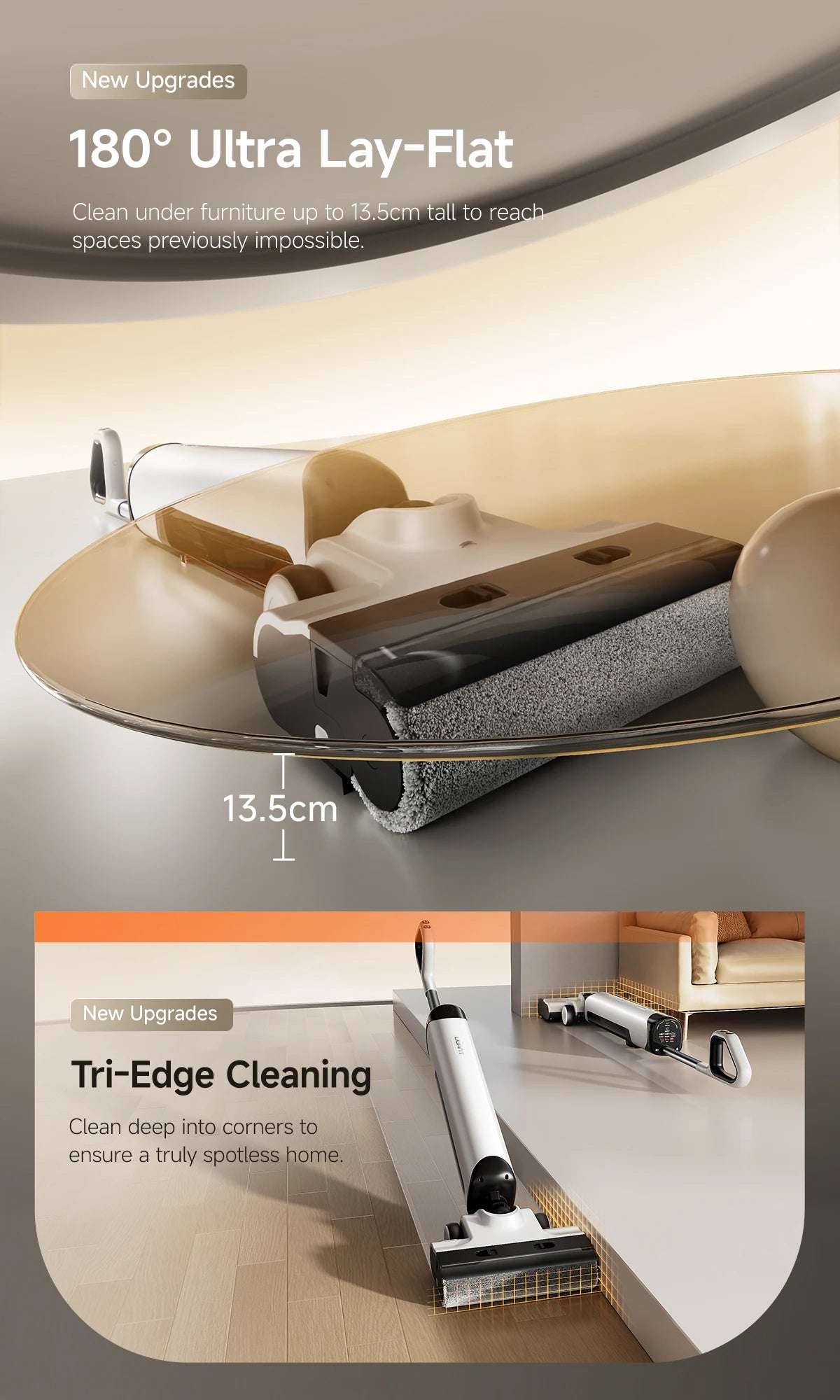 UWANT D500 Nass-Trockensauger Selbstreinigend-Staubbox 0,6-1 L 24x26x11