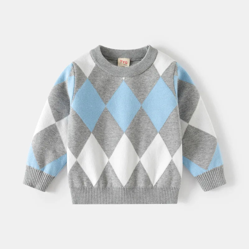 KleinkindKaro Pullover Plaid - Größe 98 104 Baumwolle
