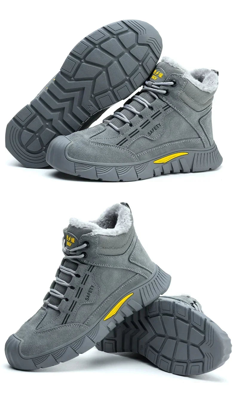 ZQXYZ Winter Fluffy Warme - Größe, Stahlkappe, Sohle