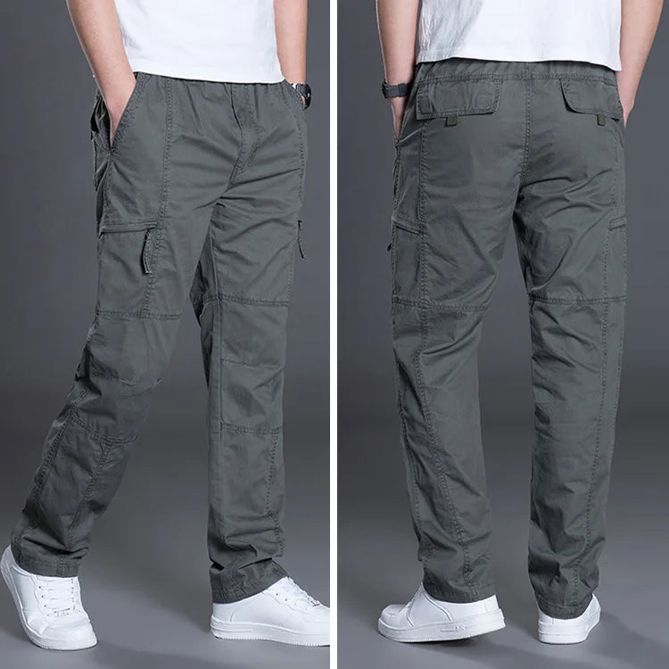 Herren Hosen 2025 - Summer Autumn Fashion Cotton Long Pants Straight Joggers Plus Size