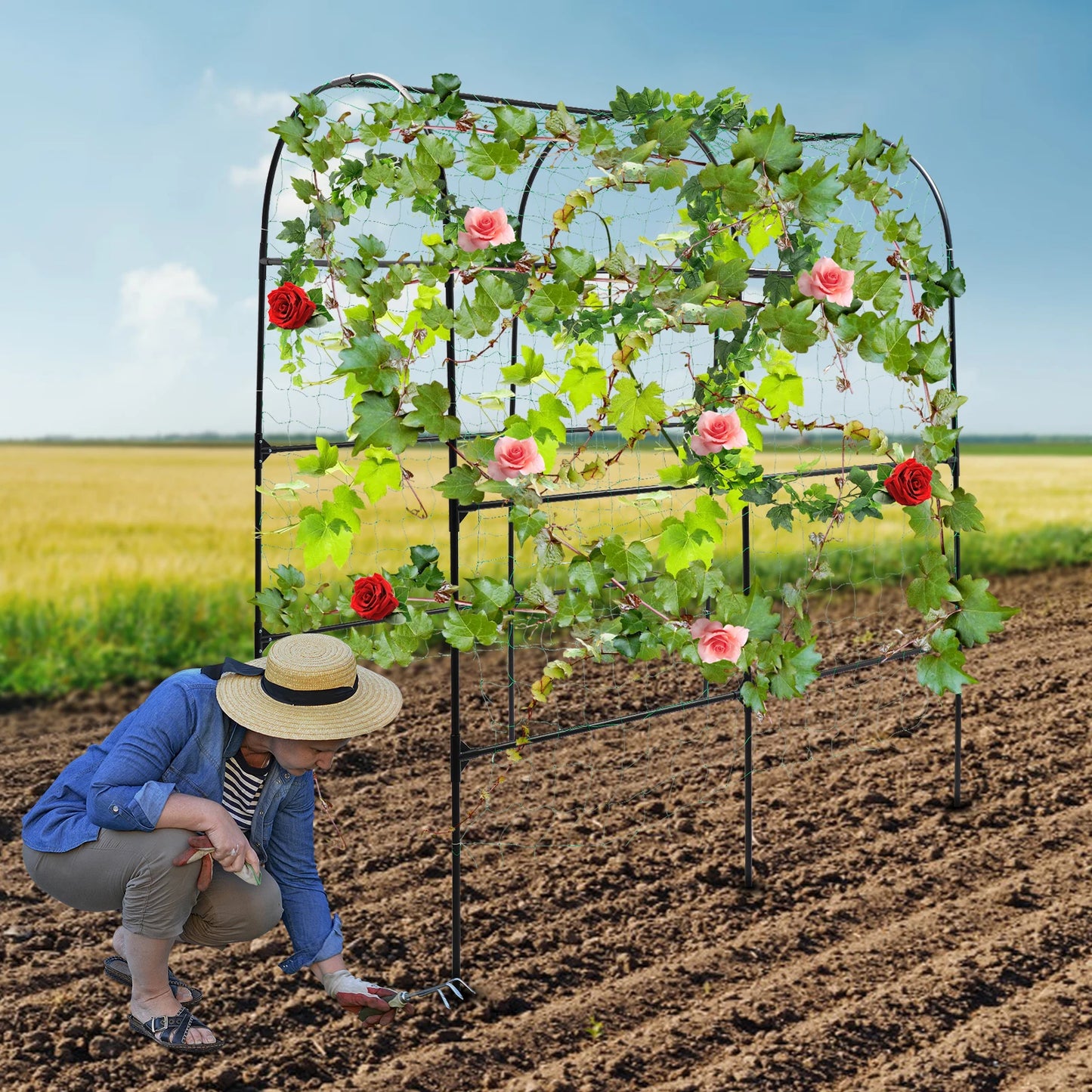 GartenMeister Gartenbogen 230 cm Höhe, 20 mm Rohrdurchmesser, Stahl/PE