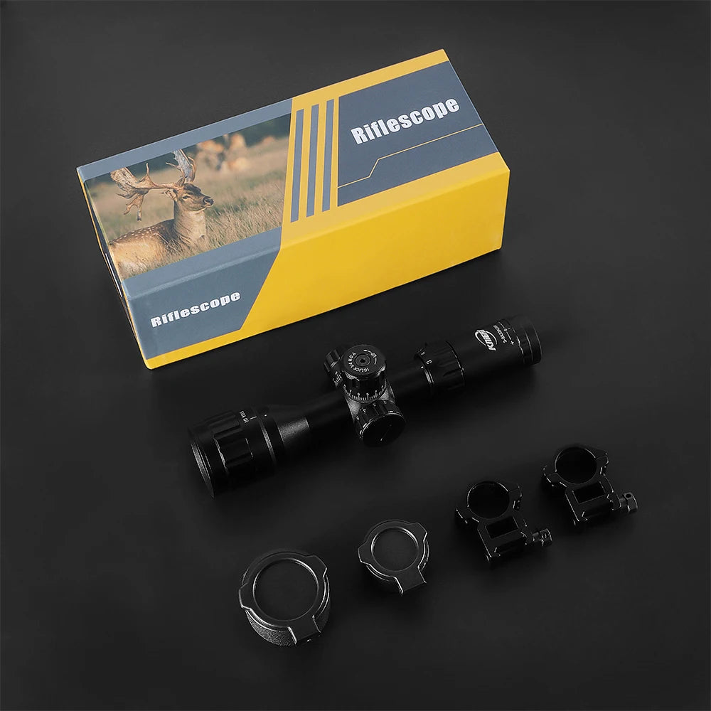 KNIGHT 3-9x32 AOL Tactical Hunting Scopes Red and Green Dot Illuminated Optics Scope Mil-dot Sight Rifle Scope