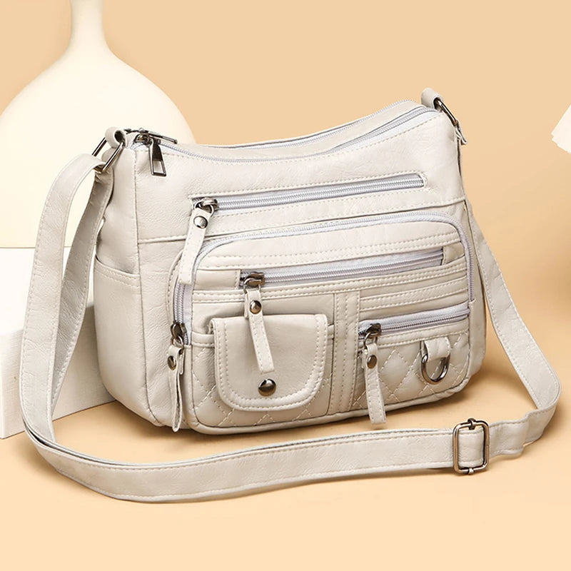 LANYIBAIGE Schultertasche Elegante - PU 12L Reißverschluss