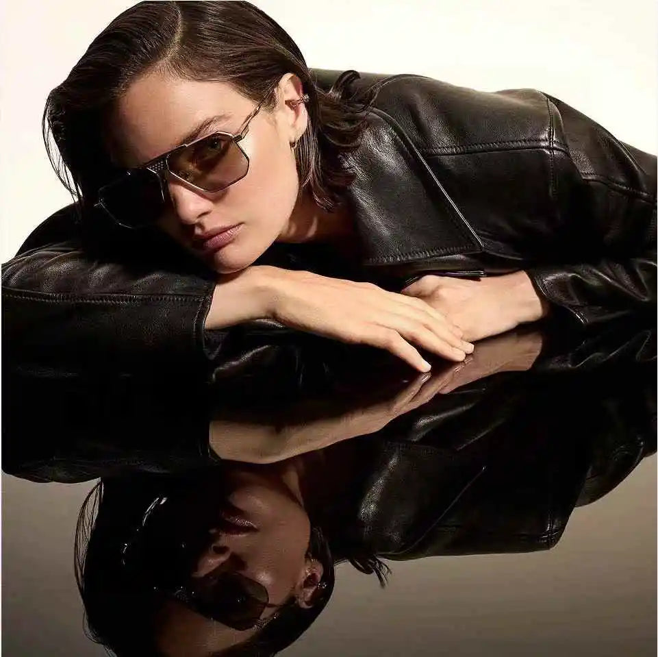 T Henri berlinette ultralight titanium square pilot sunglasses