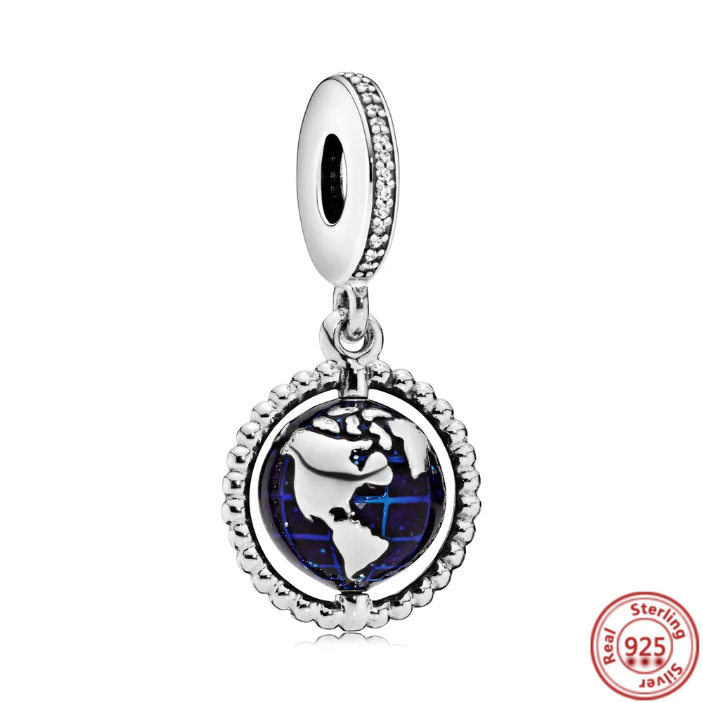 925 Silber Einkaufstasche Koffer Reisepass Handtasche Kamera Liebe Reise Leben DIY Perlen für Original Pantaro Charms Armband Schmuck