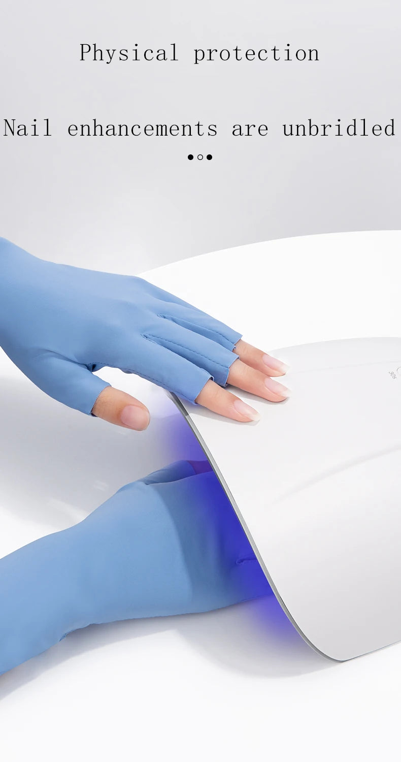 Nail Art Glove UV Protection Glove 3 Colors Anti-UV Radiation Protection Gloves Protecter For Nail Art Gel Led Lamp Manicure Too