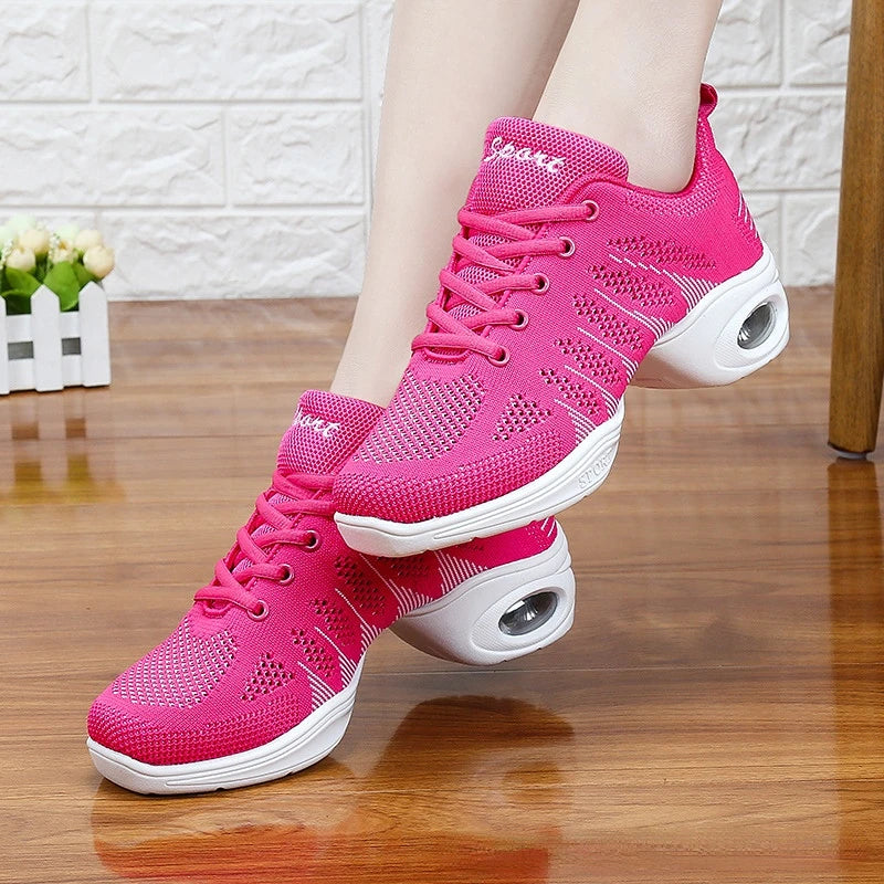 Women's Dance Shoes Woman Jazz Dancing High-quality  Weaving Mesh Sneakers Lady Modern Female Sports