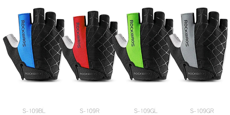 ROCKBROS Radfahren Fahrrad Handschuhe Halb Finger Stoßdämpfend Atmungsaktiv MTB Berg Fahrrad Sport Handschuhe Männer Frauen Radfahren Ausrüstung