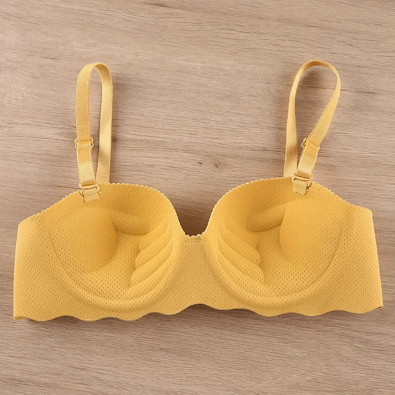 UXST Damen BH 2025 - Push-Up nahtloser BH bügellos einfarbig mit verstellbaren Trägern