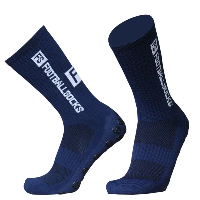 FS Fußballsocken Neuer Stil Runder Silikon-Saugnapf-Grip Anti-Rutsch-Soccer-Socks-Sports-Männer-Frauen-Baseball-Rugby-Socks
