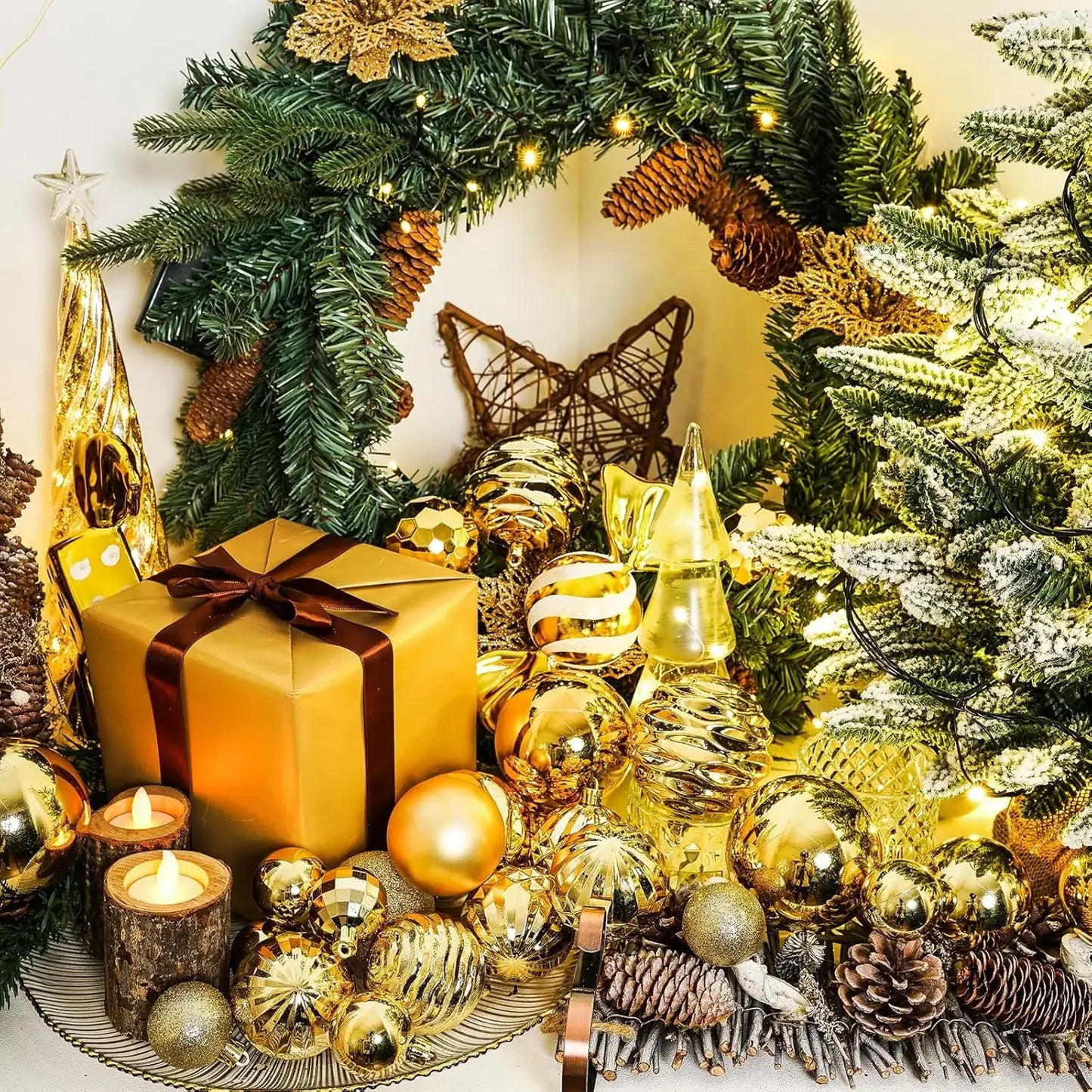 Choice Weihnachtskugeln Shatterproof - Kapazität 24 Stk, Ø4 cm