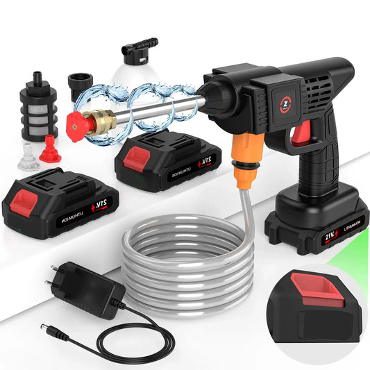 200 W 70BAR Akku-Hochdruck-Waschspray, Wasserpistole, Autowaschdruck, Wasserwaschmaschine, 21 V Lithiumbatterie by Golden Bridge Store
