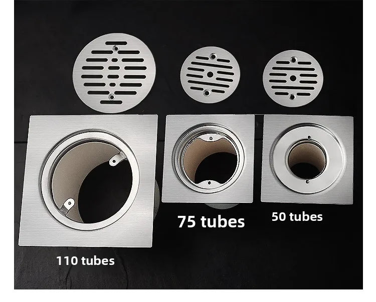 Gefängnis-Bodenablauf Edelstahl Abweisend - Ø10cm,110R