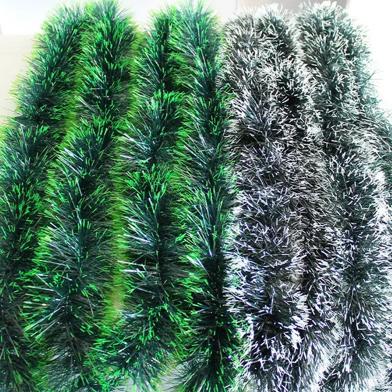 Weihnachten Lametta Girlande Bänder Ornamente Weihnachtsbaum hängen hängende Band Indoor Treppe Kamin Fenster Dekoration Kranz