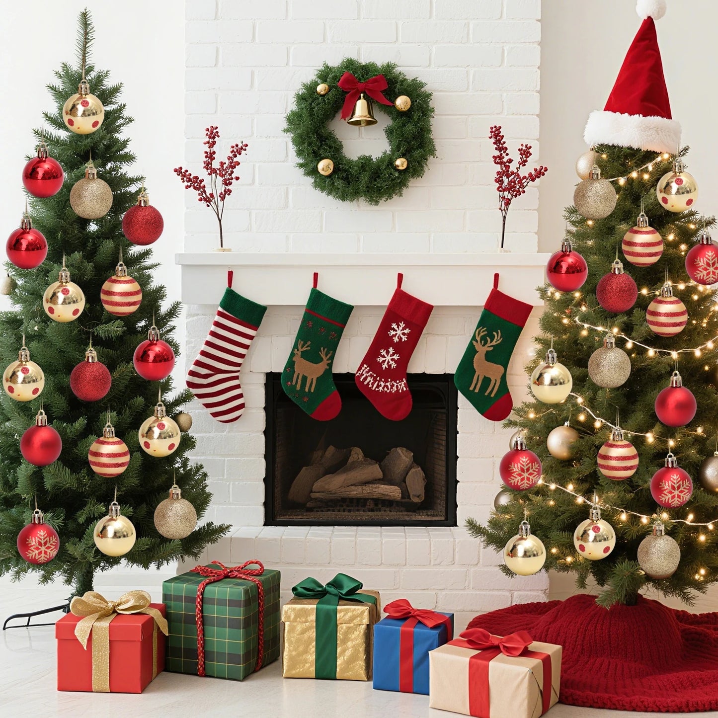 Choice Christbaumkugeln Set - Schneeflocken Kunststoff 50er Pack 4 cm