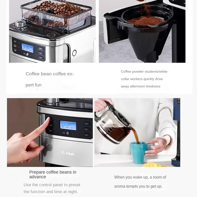 Italian American Automatic Coffee Machine Household Coffee Machine 20bar Extraction Concentration Optional Automatic Grinding