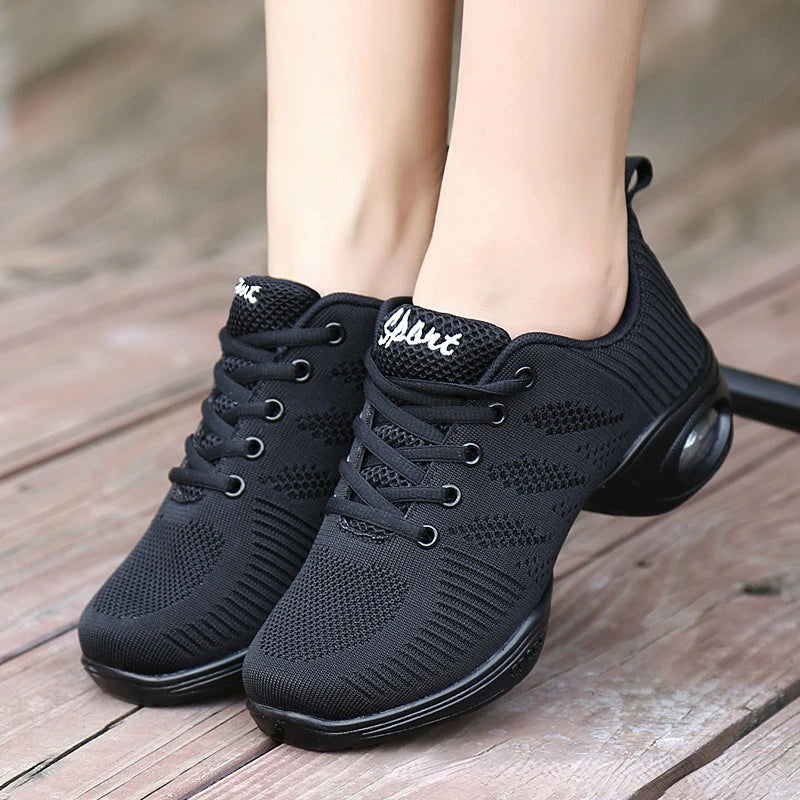 Women's Dance Shoes Woman Jazz Dancing High-quality  Weaving Mesh Sneakers Lady Modern Female Sports