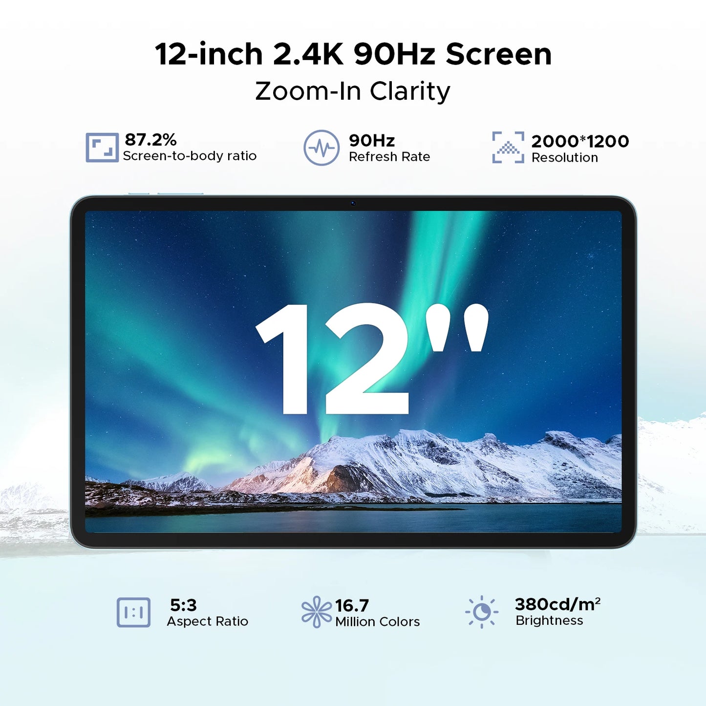 DOOGEE Tab G6 Pro Ultra Dünnes Metallgehäuse - 9000mAh, 8GB Ram, 128GB ROM