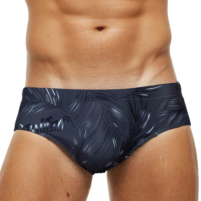 Datifer Summer Mens Shorts Swim Briefs Beach Sexy Removed Breathable Pad Printing Plus Size Bermudas Masculina Swimming Shorts