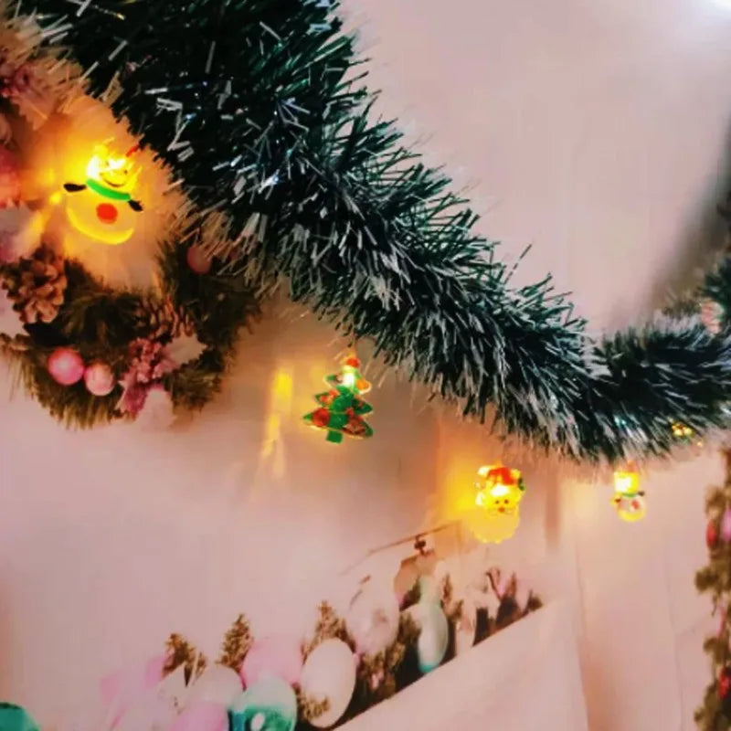 Weihnachten Lametta Girlande Bänder Ornamente Weihnachtsbaum hängen hängende Band Indoor Treppe Kamin Fenster Dekoration Kranz