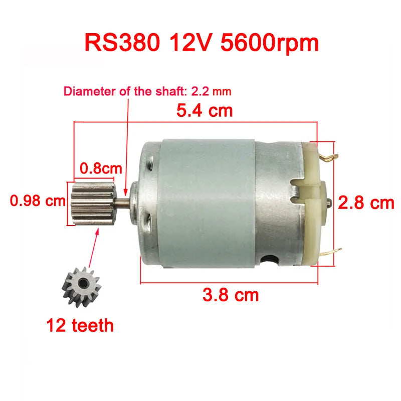 Children's electric car DC motor, kid's car high speed motor,DL 550 High-power motor 570 35000rpm engine