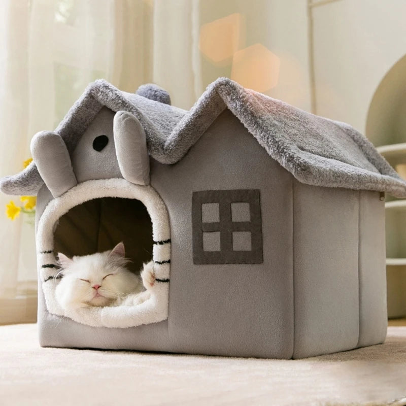 Breathable Warm Pet Bed House Detachable Washable Soft Cushions Kennel for Small Dog Cats Pet Supplies