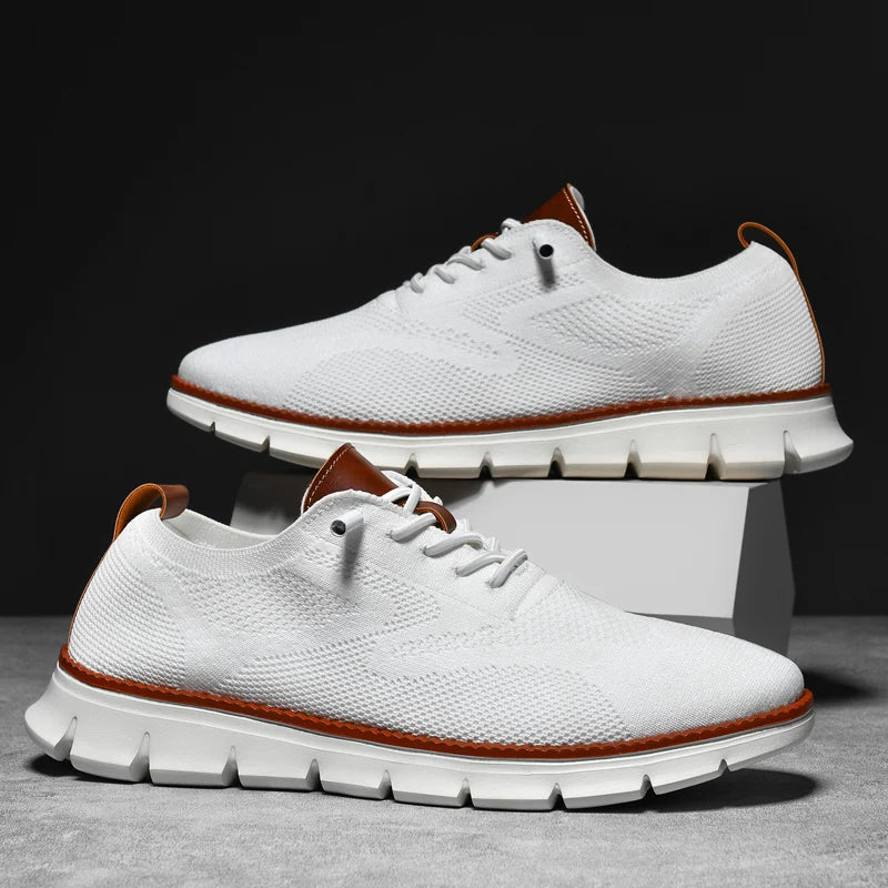New Men's Sneakers Light Breathable Casual Flat Shoes Outdoor Fashion Comfortable Dress Shoes Anti-Slip Sports Walking Shoes