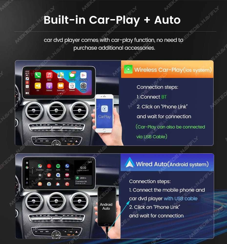 Mercedes Autoradio 2025: Android Screen Media Host - A-Klasse W176/GLA X156/CLA C117 DSP Wireless CarPlay Collection