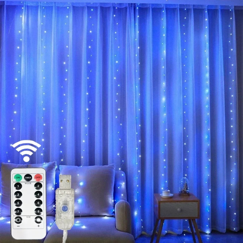 FairyLights CurtainLights Fernbedienung - Länge 3 4 6 m, USB, <60 lm