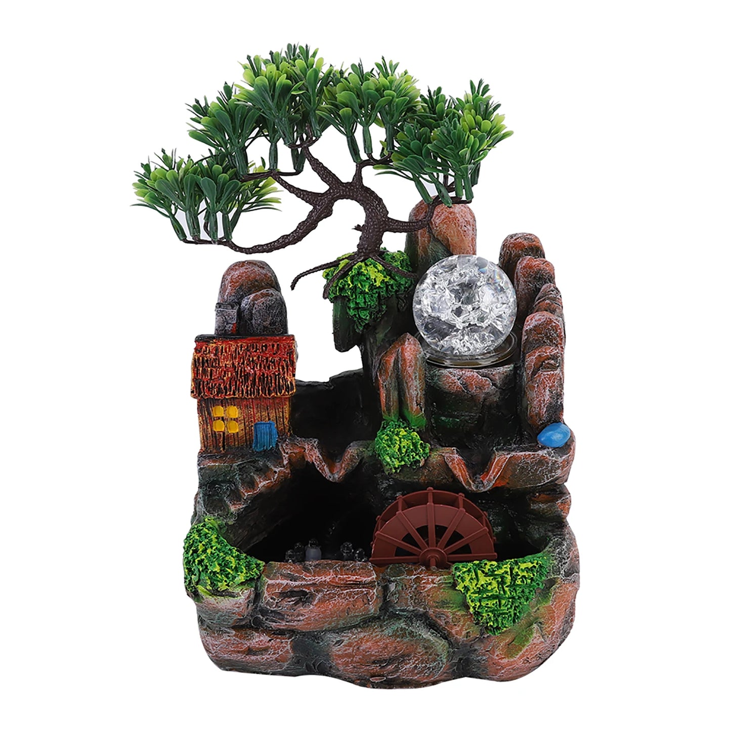 Desktop Fountain Simulation Resin Desktop Fountain Rockery Decor Atomizing Home Ornament Decoration Home Ornament Table Ornament
