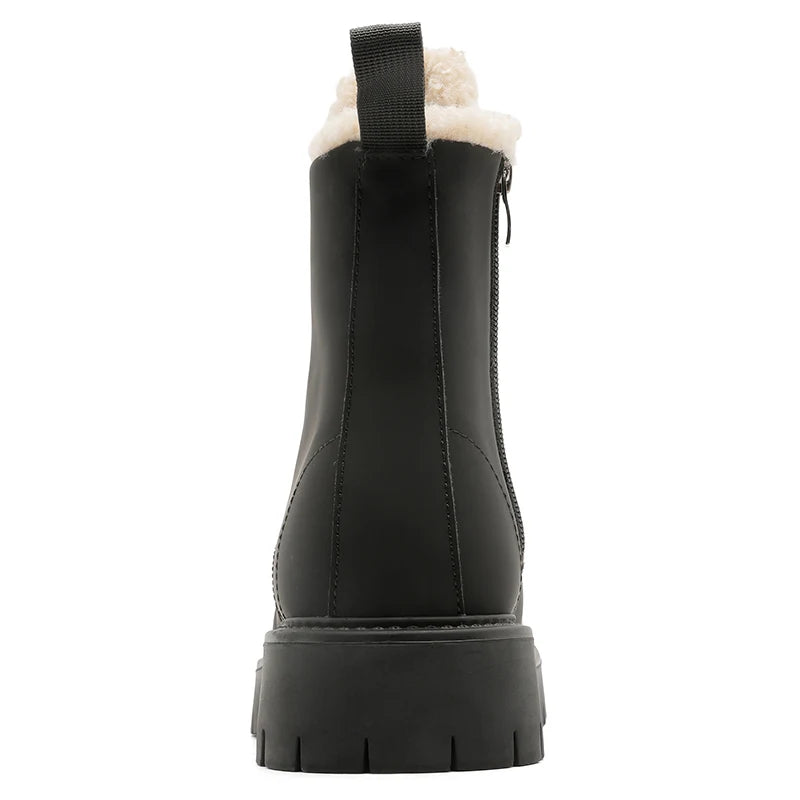 CN Fujian Warme Bequeme Schnürstiefel Leder Veloursleder - Absatz 3-5 cm Innen PU Kurzplüsch