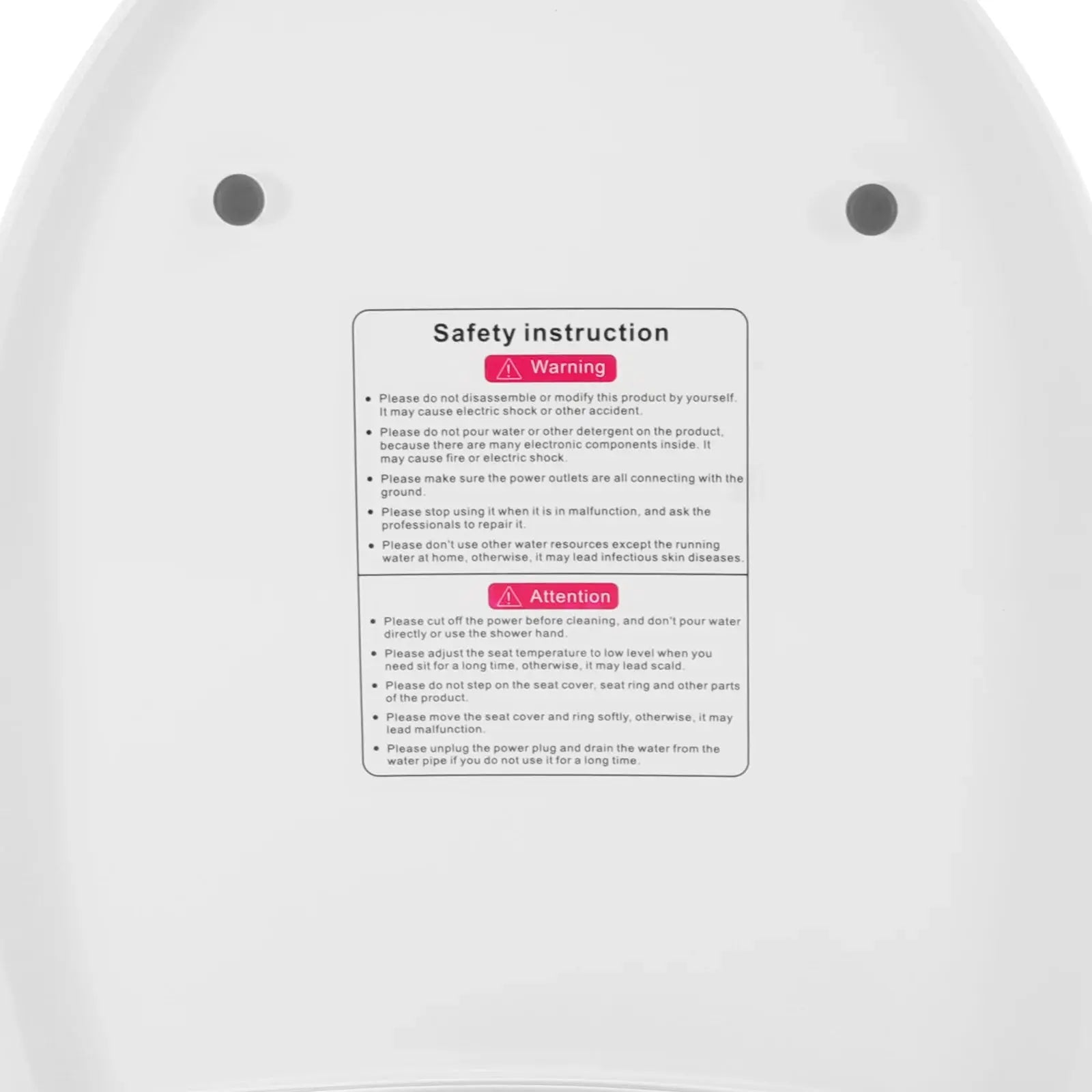 1300W Intelligenter Beheizter Bidet-Toilettensitz, 51cm Elektrischer Toilettendeckel Intelligenter V-Sitz, LED-Licht Fernbedienung/Tasten by Golden Bridge Store