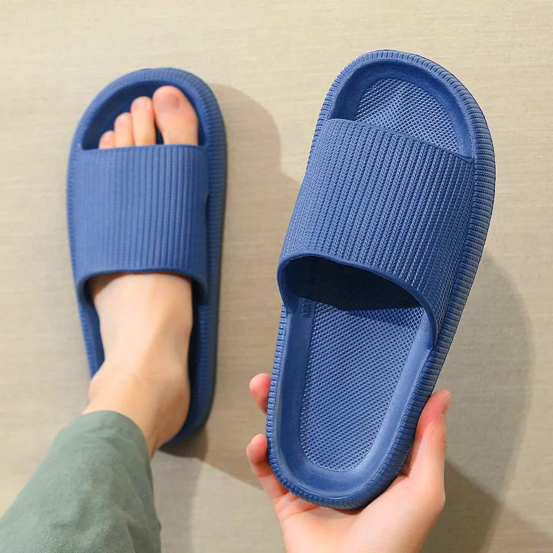 Frauen Dick Plattform Cloud Hausschuhe Sommer Strand Eva Weich Sohle Slide Sandalen Freizeit Männer Damen Innen Badezimmer Anti-Rutsch Schuhe