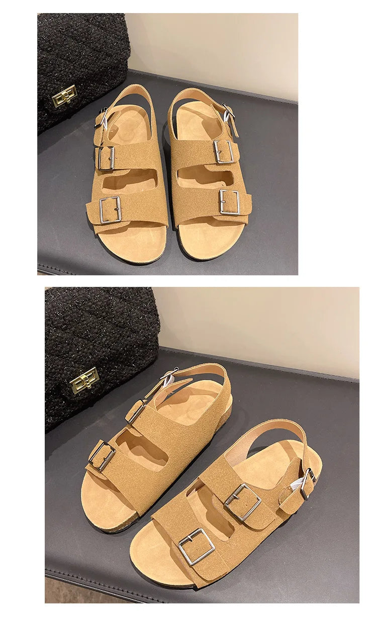 Damen-Vintage-Sandalen 2025: Anti-Slip Matte Platform Beach Casual - Retro-Charme Größe 36-42