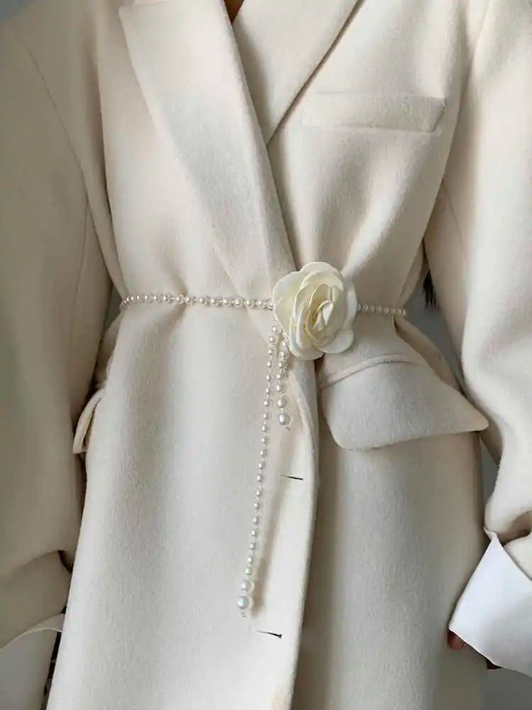 Zhejiang Y282 Perlen Taillengürtel - PU 1cm Elegant Damen