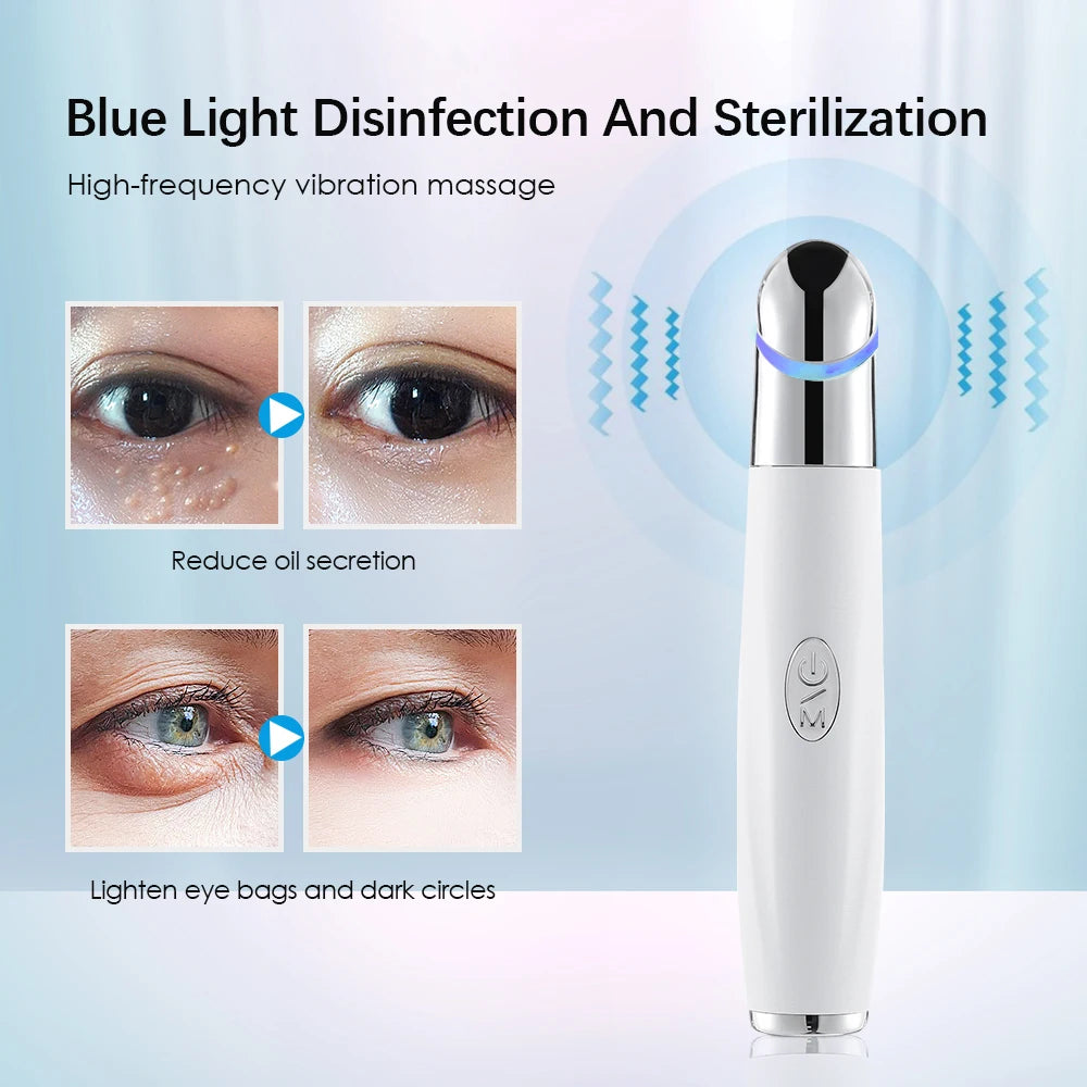 IPL Augen Massage Beauty Gerät 2025 - Aufhellen Dunkle Augenringe Anti-Falten - 3 Farbe LED Photon Therapie Beheizt Vibrator Elektrisch Augen Massagegerät
