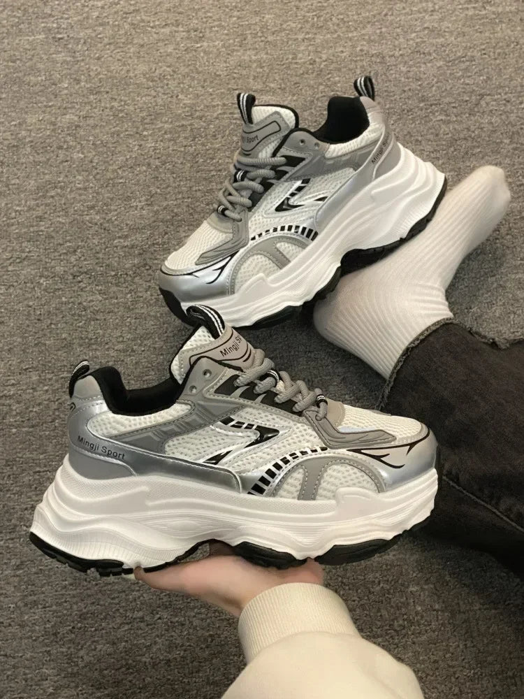 Platform-Sneaker 2025: YBQJOO Women Platform Sneakers 2025 Autumn New - Fashion Casual Lace Up Sports Shoes Woman Non Slip Walking Shoes Ladies Vulcanize Collection