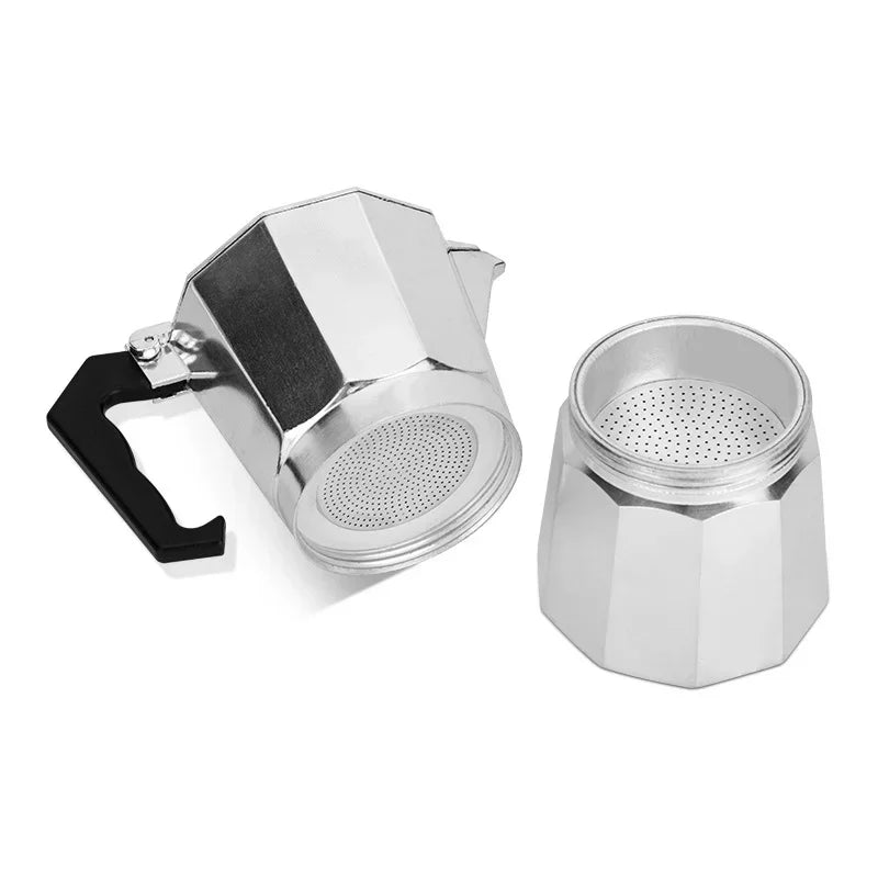Moka Pot Italian Coffee Machine Espresso Aluminum Geyser Coffee Maker Kettle Latte Stove Classic Coffee Barista Accessories600ml