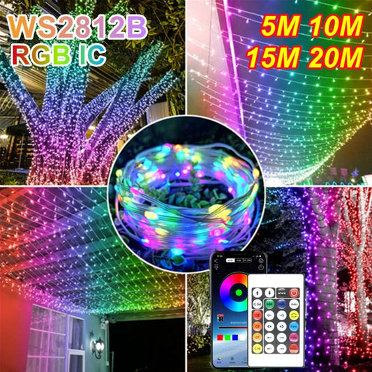 HZZKZZ WS2812B LED Lichterkette - Länge 5–20 m USB 5 V IP65