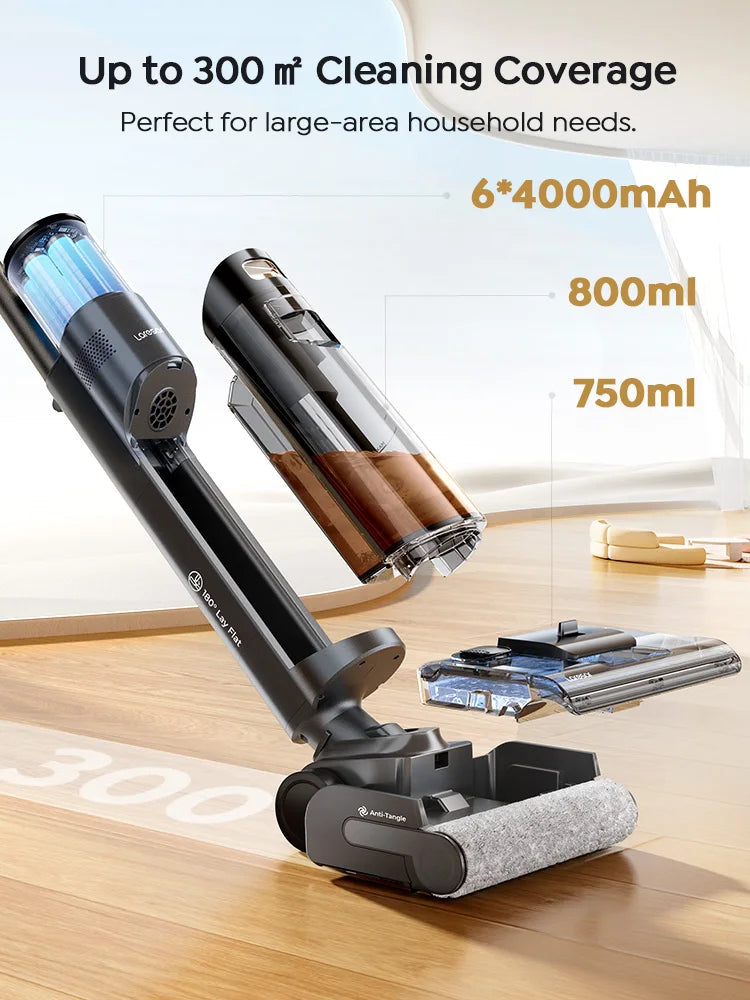 Laresar S7 Pro Kabelloser Nass- und Trockenstaubsauger - 89Wh,19000Pa