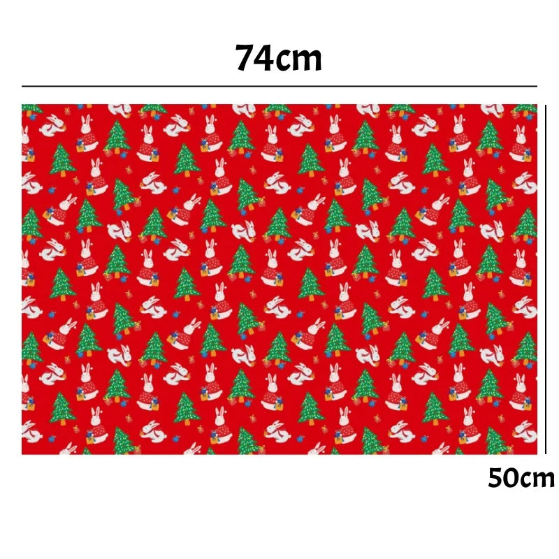 10/1pcs Christmas Wrapping Paper Santa Claus Kraft Gifts Packaging Paper Cartoon Themed Xmas Party Festive Favors 74*50cm