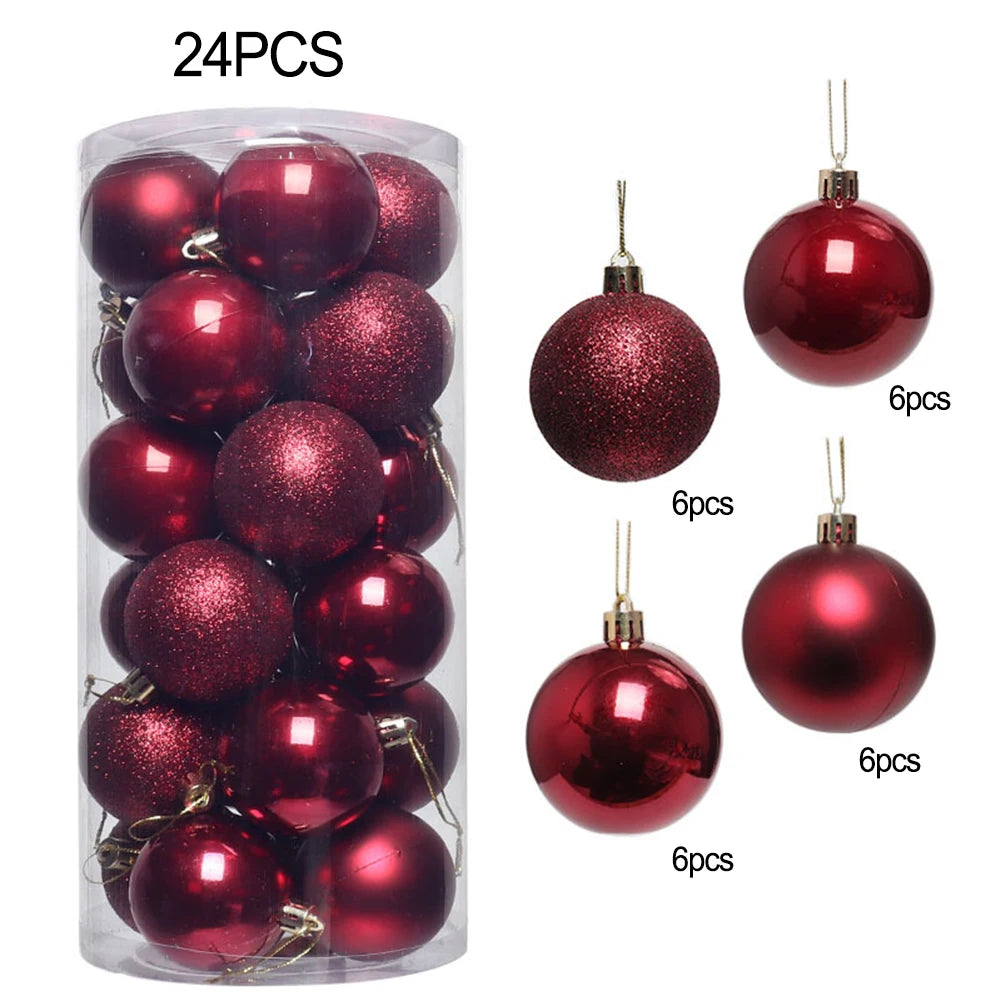 Choice Christbaumkugeln Kunststoff - 24 Stück, Ø3 cm