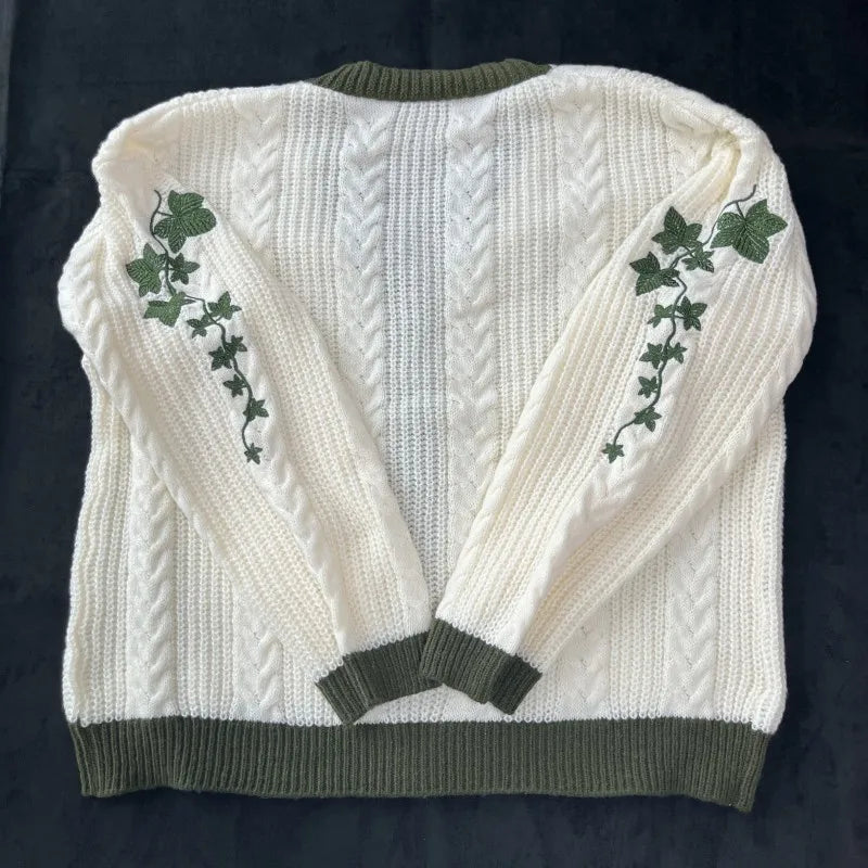 Koi Strickjacke Vintage Stickerei - Damen S-L, Türkis