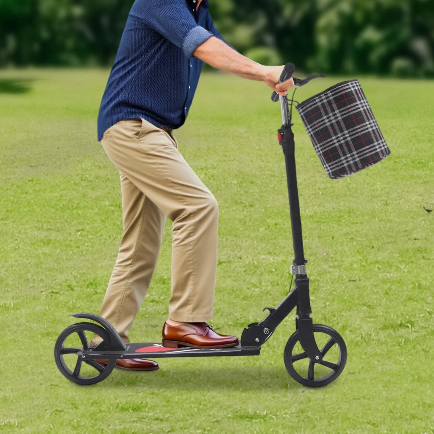 Faltbarer Roller Für Erwachsene Bis 150kg Mit Bremse Und Tasche