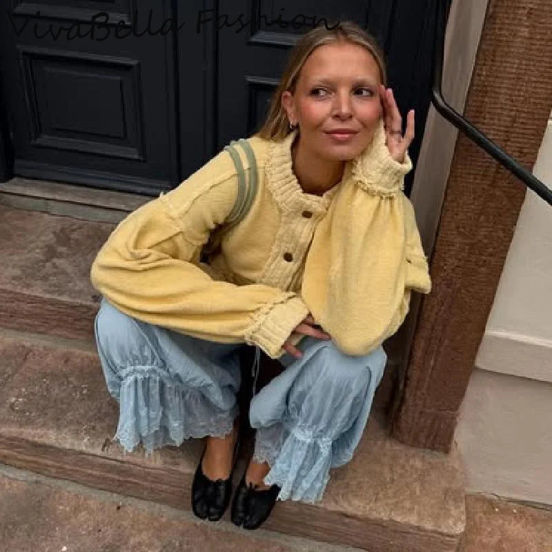 CN Zhejiang Cardigan Laternenärmel- Größe M/L, 120–220 g/m²