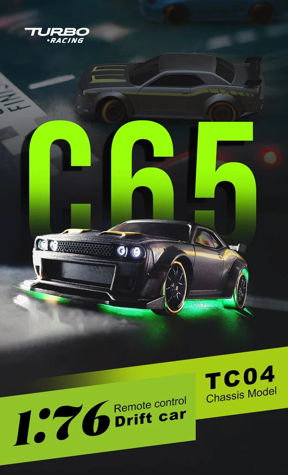 Turbo Racing 1:76 C65 Drift RC Auto Mit Gyro Radio Voll Proportional Fernsteuerung Spielzeug RTR Desktop Spielzeug Für Erwachsene Und Kinder