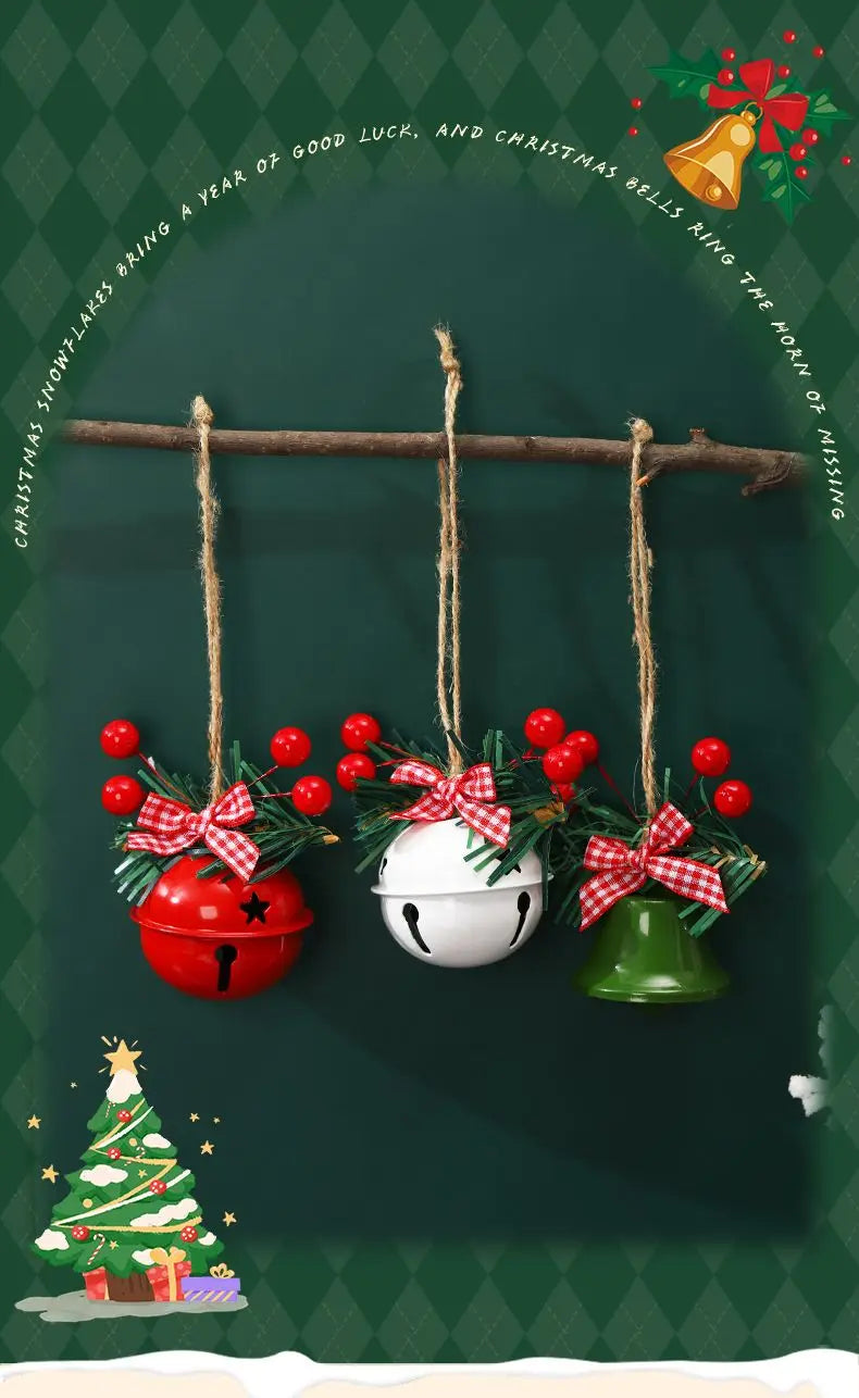 Weihnachtsbaumschmuck Glockenanhänger Weihnachtsdekorationen ins Windszene Layout Atmosphäre Requisiten Ornamente DIY Cloche Metall