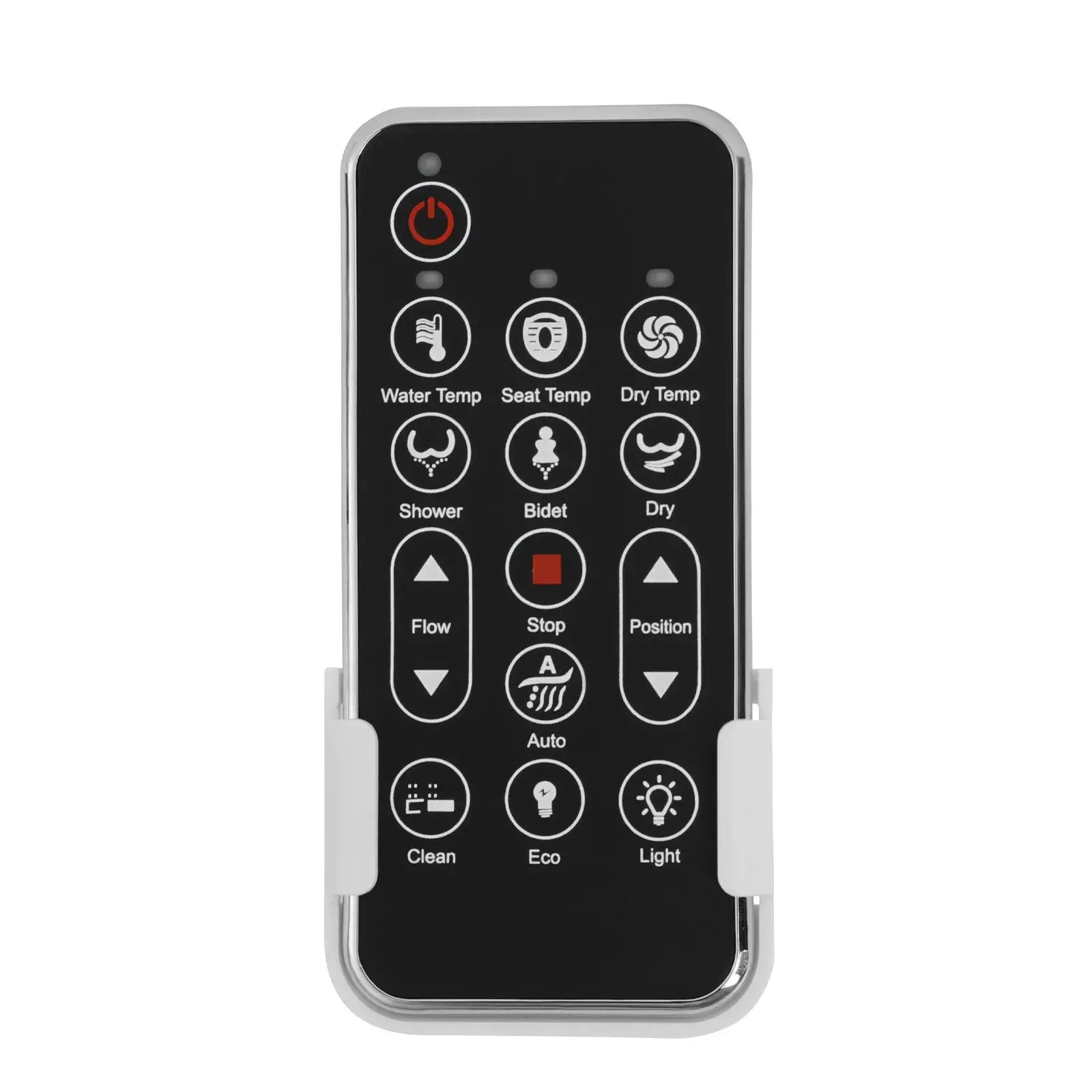 1300W Intelligenter Toilettensitz, 51cm Elektrischer Bidet-Toilettensitz, V-förmiger Beheizter Smart-Toilettensitz mit Fernbedienung & Tasten by Golden Bridge Store